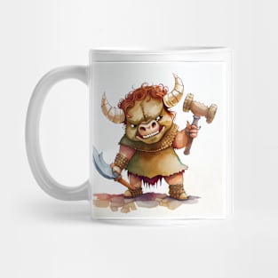 Cute Watercolor Minotaur Mug